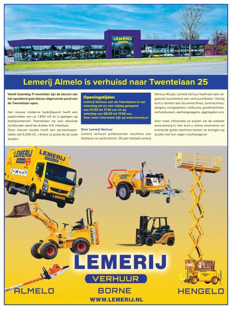 Lemerij Almelo is verhuisd naar Twentelaan 25