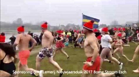 Film. Nieuwjaarsduik 2018 Borne